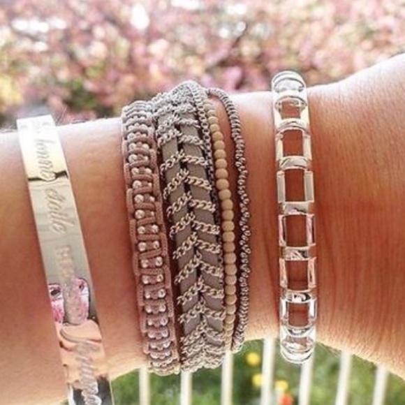 :: Stella & Dot⚔️[SILVER] Cage Cuff Bracelet - Picture 8 of 9